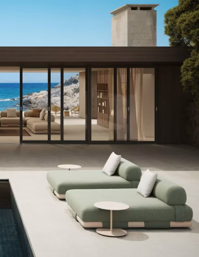 Kettal designer double daybed for terraces and gardens
