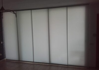 Vertical panel interior blinds for large windows in Tenerife
