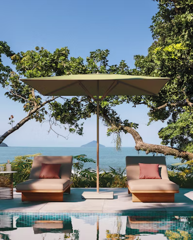 Kettal L Meteo telescopic parasol for terraces and gardens