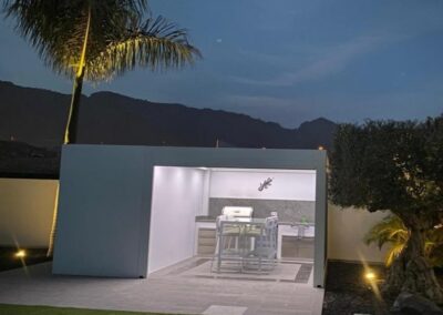 Covered pergola installed in an outdoor space in Armeñime, Tenerife