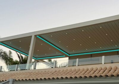 Pérgola a medida instalada en una terraza en Armeñime, Tenerife